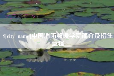 松原中国消防救援学院简介及招生章程
