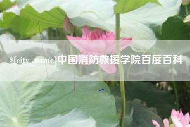 松原中国消防救援学院百度百科