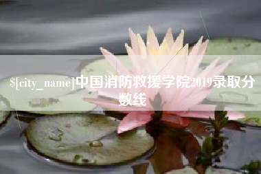松原中国消防救援学院2019录取分数线