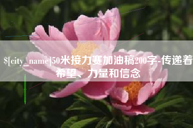 松原50米接力赛加油稿200字-传递着希望、力量和信念