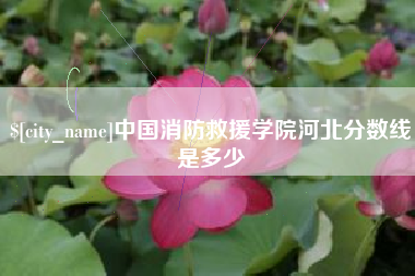 松原中国消防救援学院河北分数线是多少