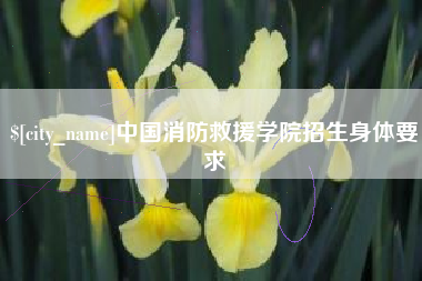 松原中国消防救援学院招生身体要求