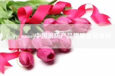 松原中国消防产品质量信息查询
