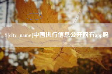 松原中国执行信息公开网有app吗