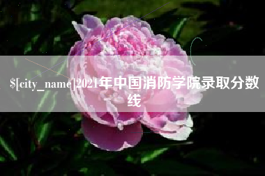 松原2021年中国消防学院录取分数线