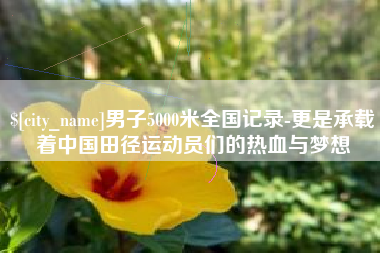 松原男子5000米全国记录-更是承载着中国田径运动员们的热血与梦想