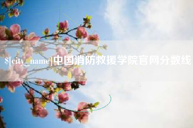 松原中国消防救援学院官网分数线