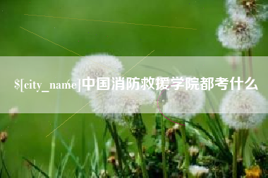 松原中国消防救援学院都考什么