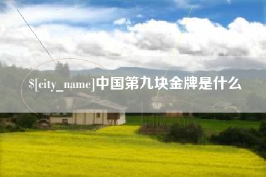 松原中国第九块金牌是什么