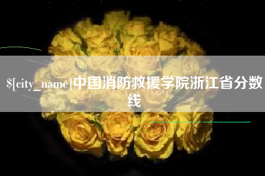 松原中国消防救援学院浙江省分数线