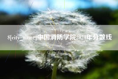 松原中国消防学院2024年分数线