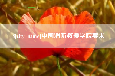 松原中国消防救援学院要求