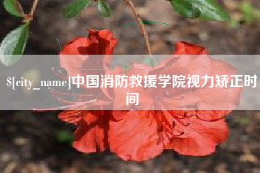 松原中国消防救援学院视力矫正时间