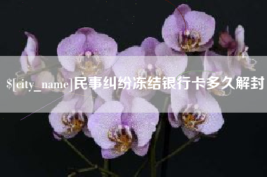 松原民事纠纷冻结银行卡多久解封