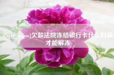 松原欠款法院冻结银行卡什么时候才能解冻