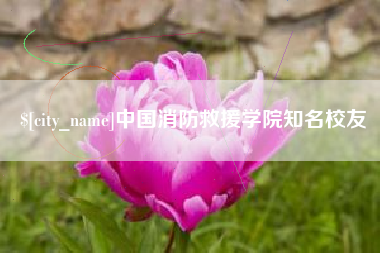 松原中国消防救援学院知名校友