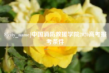 松原中国消防救援学院2020高考报考条件