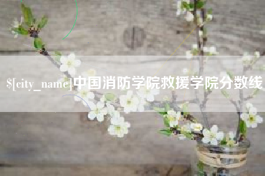 松原中国消防学院救援学院分数线